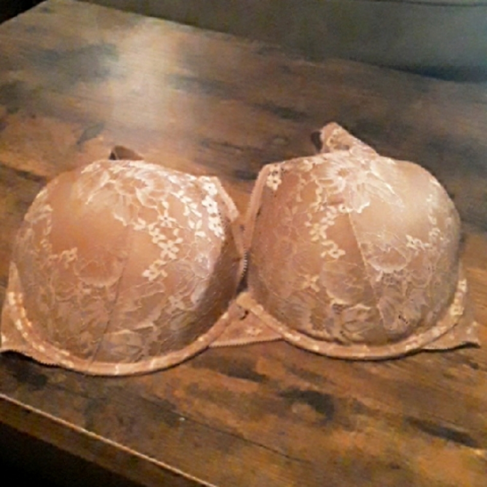 NWOT Auden 36DD Beautiful Brown Lace Padded underwire Gorgeous Push Up Bra